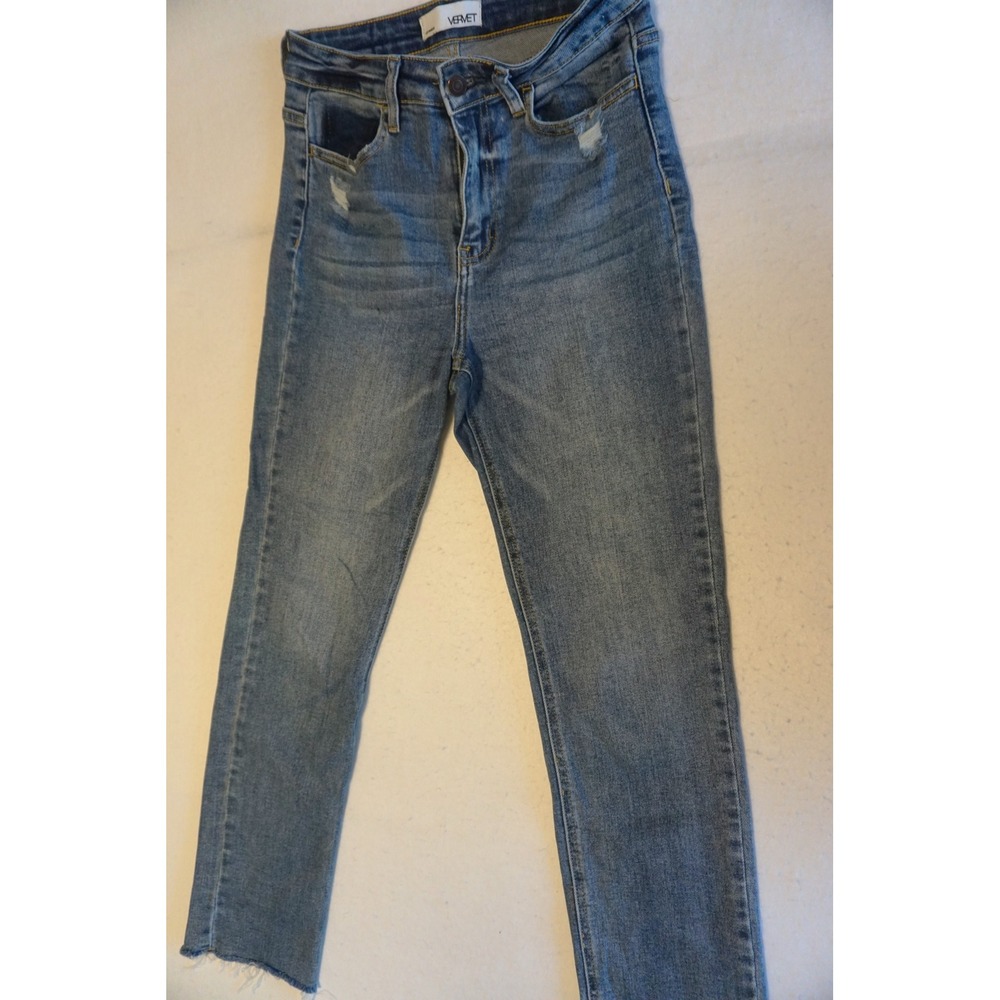 Vervet by Flying Monkey Womens Distressed High Rise Skinny Jeans Blue Size 27 - Picture 2 of 6